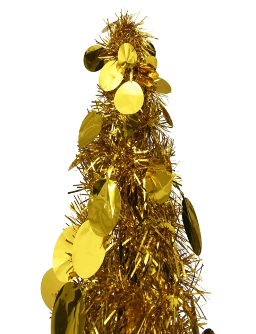 imagem de vidaXL Árvore de Natal pop-up artificial 120 cm PET dourado3