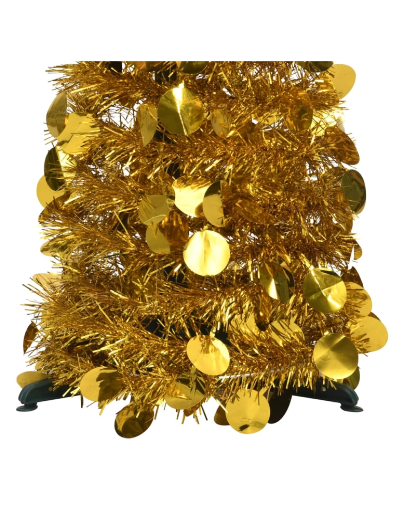 imagem de vidaXL Árvore de Natal pop-up artificial 120 cm PET dourado4