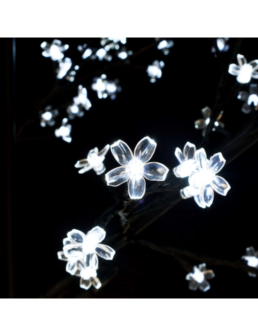 imagem de vidaXL Árvore de Natal 220 LED flor cerejeira luz branco frio 220 cm8