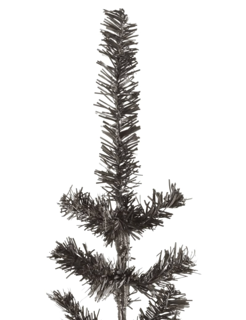 imagem de vidaXL Árvore de Natal fina 240 cm preto6