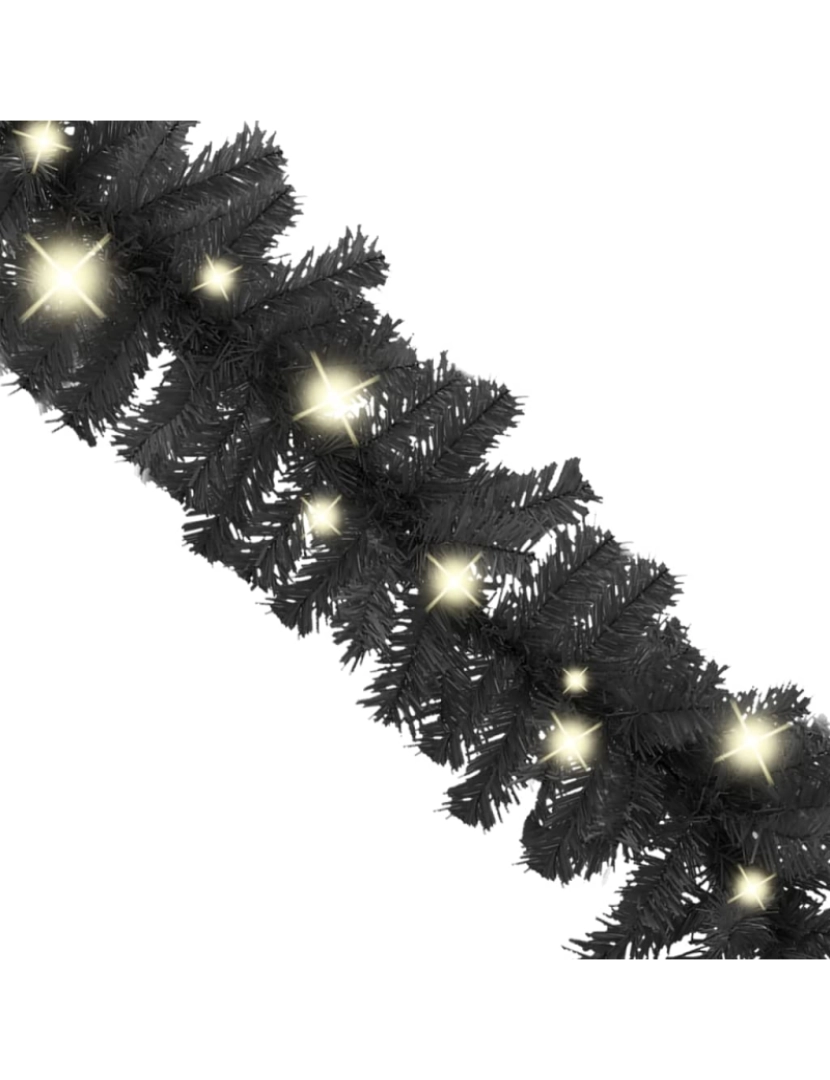 imagem de vidaXL Grinalda de Natal com luzes LED 10 m preto4