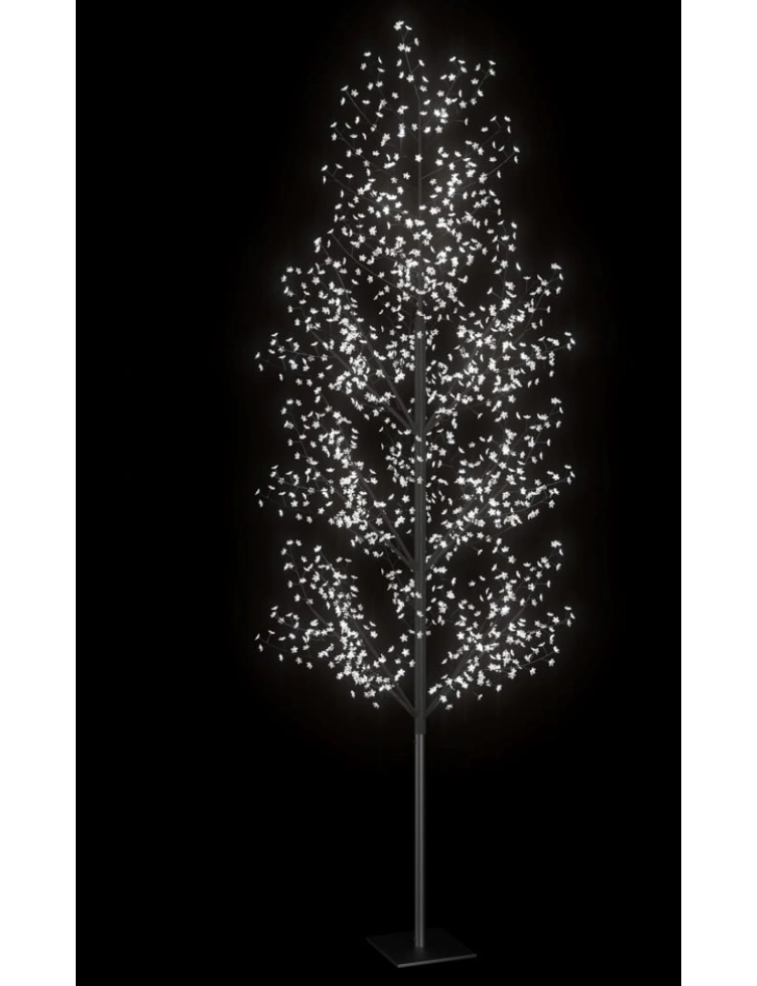 imagem de vidaXL Árvore de Natal 1200 LED flor cerejeira luz branco frio 400cm5