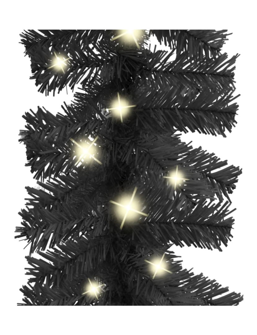 imagem de vidaXL Grinalda de Natal com luzes LED 20 m preto5