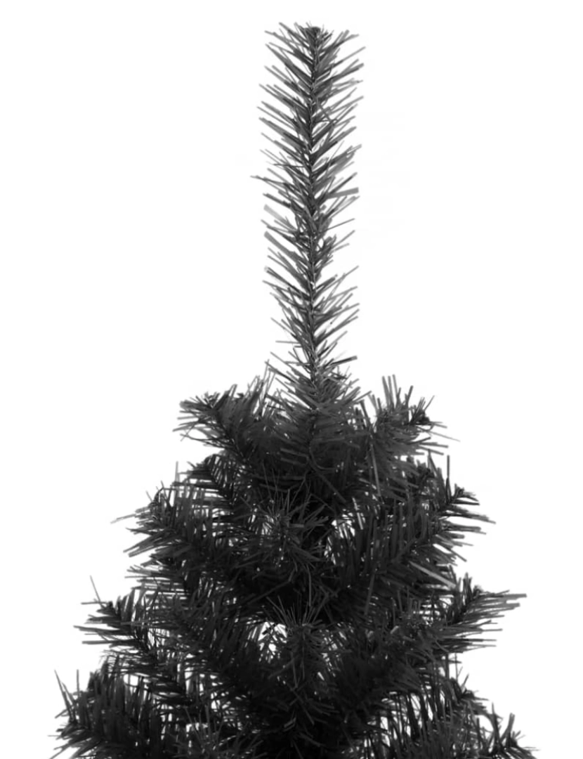 imagem de vidaXL Árvore de Natal artificial com suporte 120 cm PVC preto4