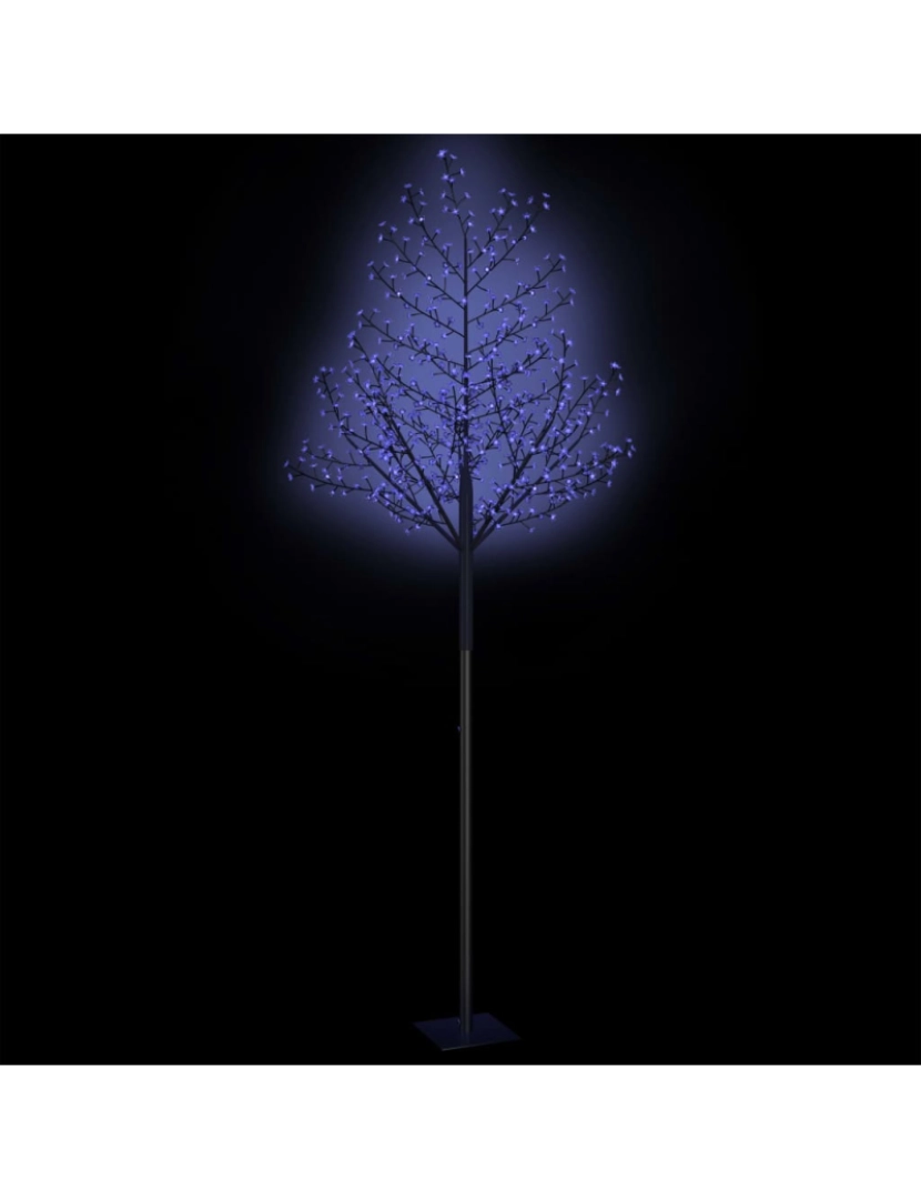 imagem de vidaXL Árvore de Natal 600 LED flor cerejeira luz azul 300 cm5