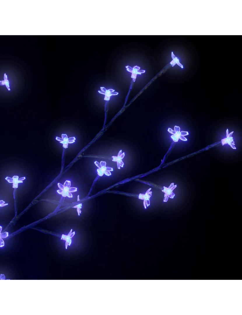 imagem de vidaXL Árvore de Natal 600 LED flor cerejeira luz azul 300 cm7