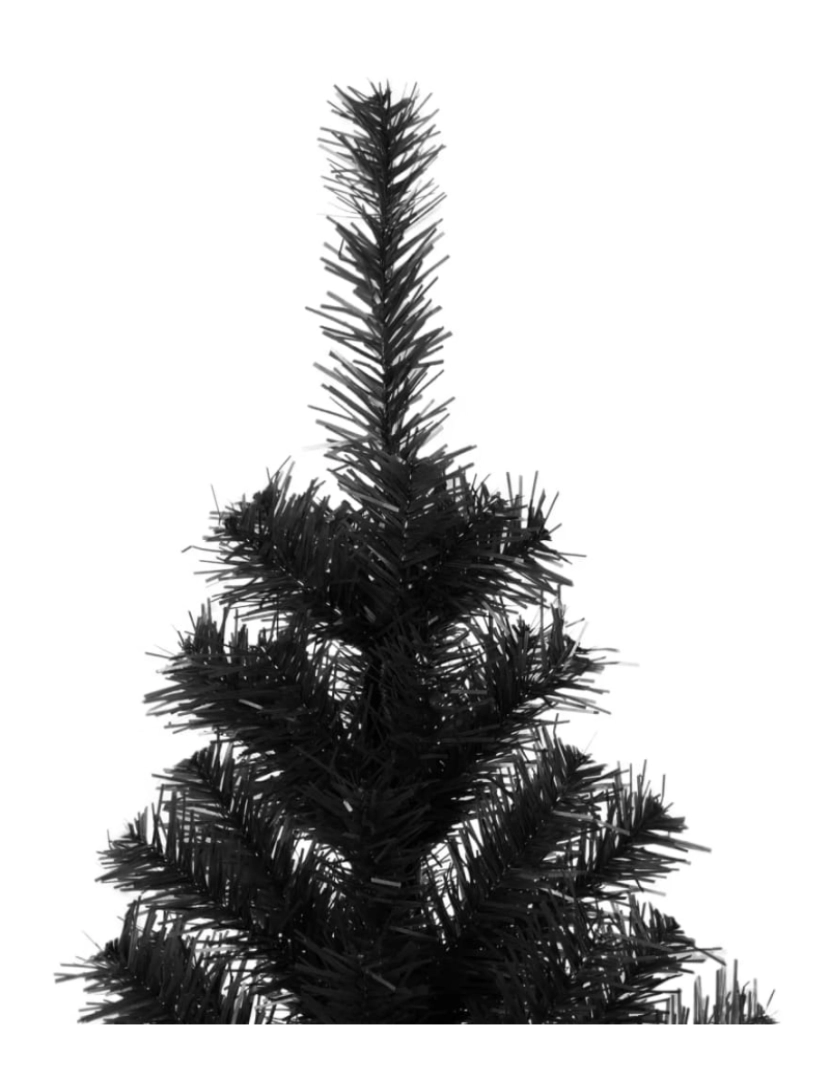 imagem de vidaXL Árvore de Natal artificial com suporte 180 cm PVC preto4