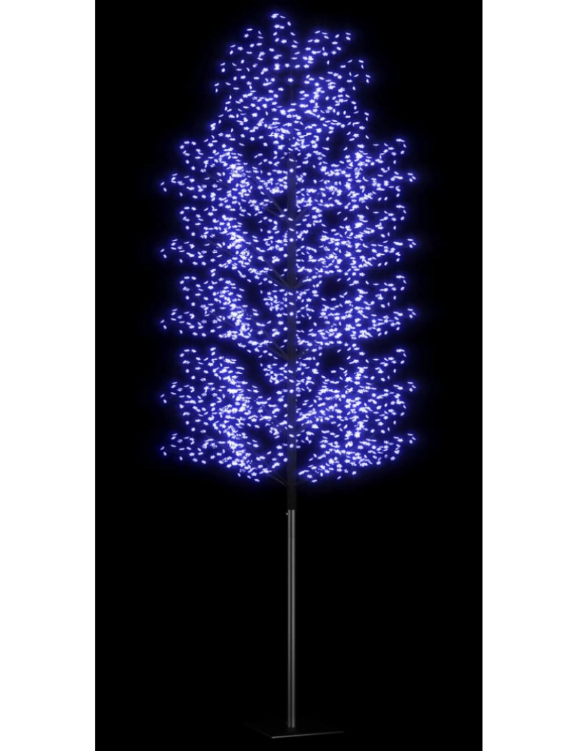 imagem de vidaXL Árvore de Natal 2000 luzes LED flor cerejeira luz azul 500 cm5