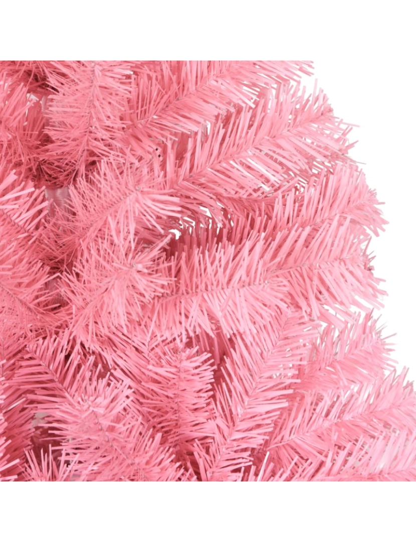 imagem de vidaXL Árvore de Natal artificial com suporte 180 cm PVC rosa5