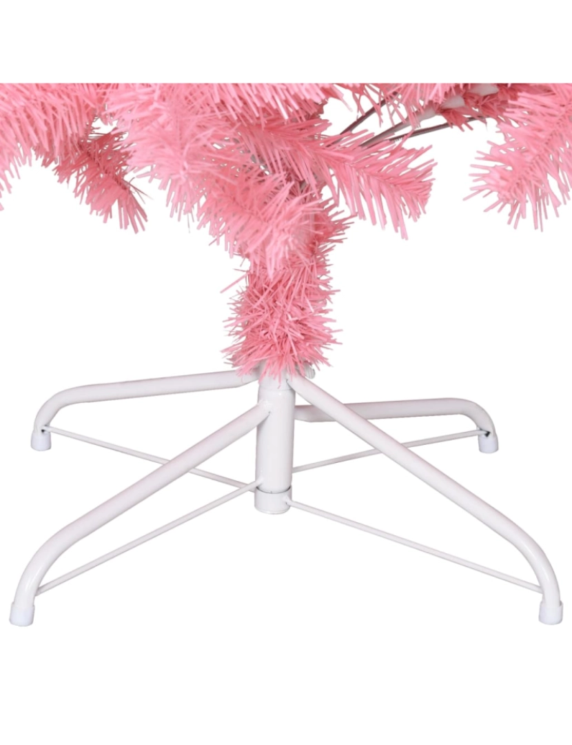 imagem de vidaXL Árvore de Natal artificial com suporte 180 cm PVC rosa6