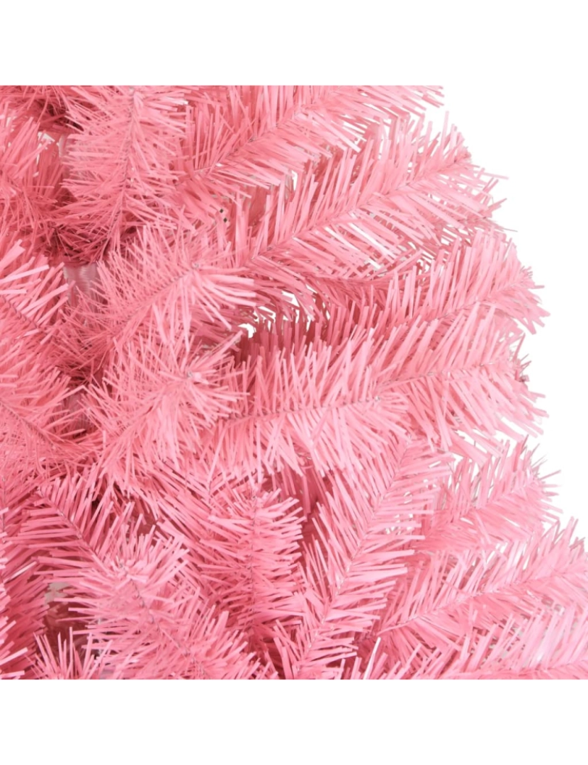 imagem de vidaXL Árvore de Natal artificial com suporte 240 cm PVC rosa5