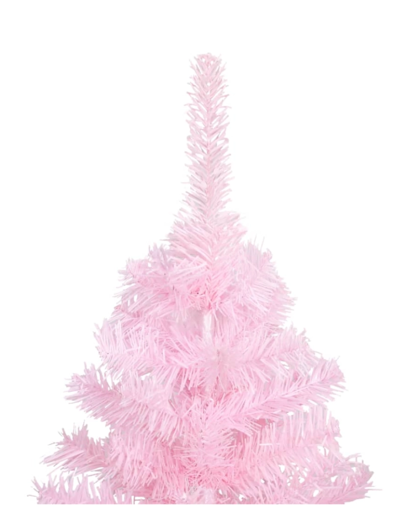 imagem de vidaXL Árvore Natal artificial pré-iluminada c/ bolas PVC rosa3