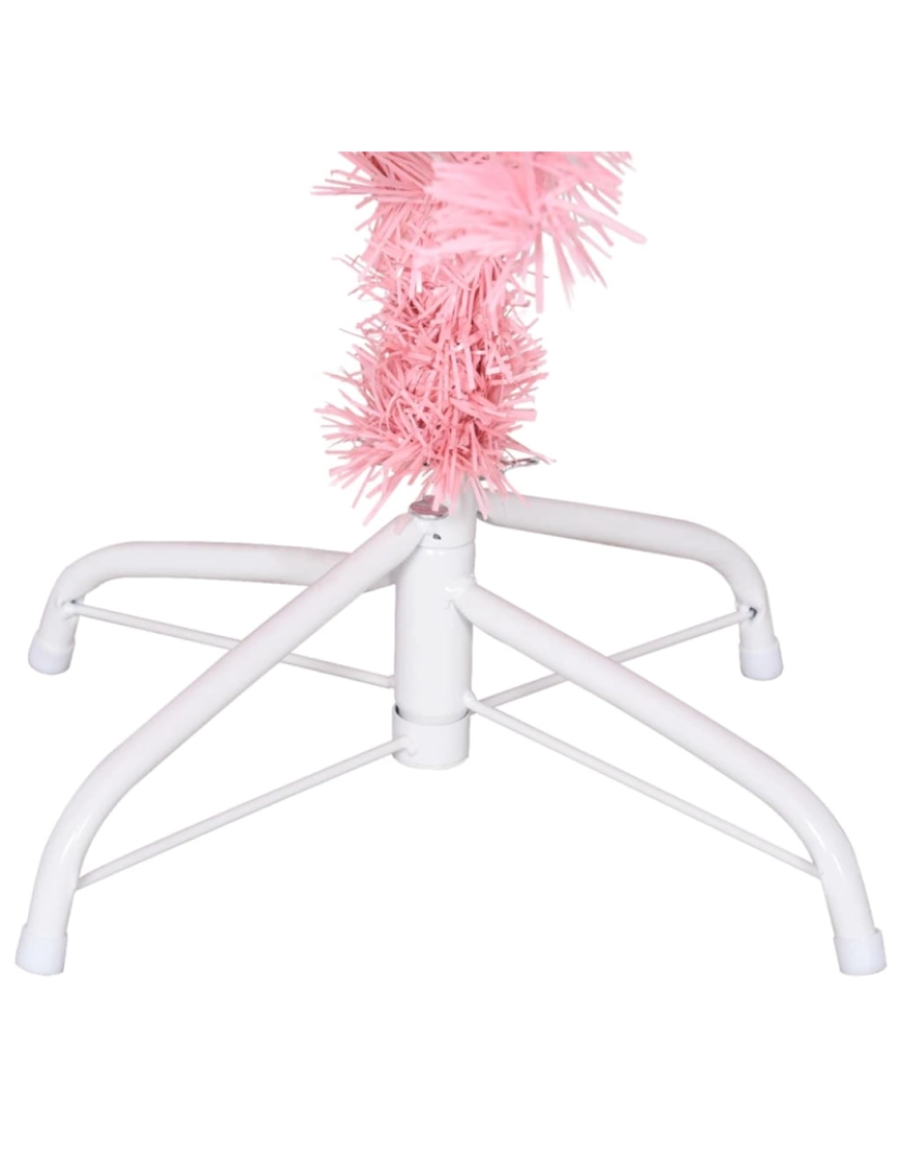 imagem de vidaXL Árvore de Natal artificial com suporte 120 cm PVC rosa6