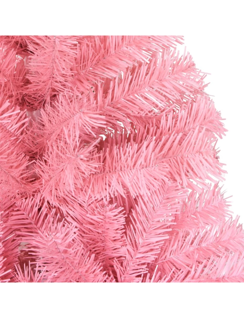 imagem de vidaXL Árvore de Natal artificial com suporte 150 cm PVC rosa5