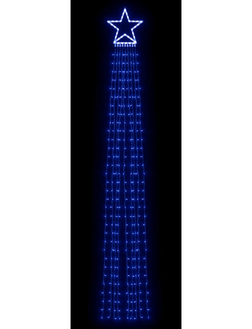 imagem de vidaXL Iluminação p/ árvore de Natal 320 luzes LED 375 cm azul4