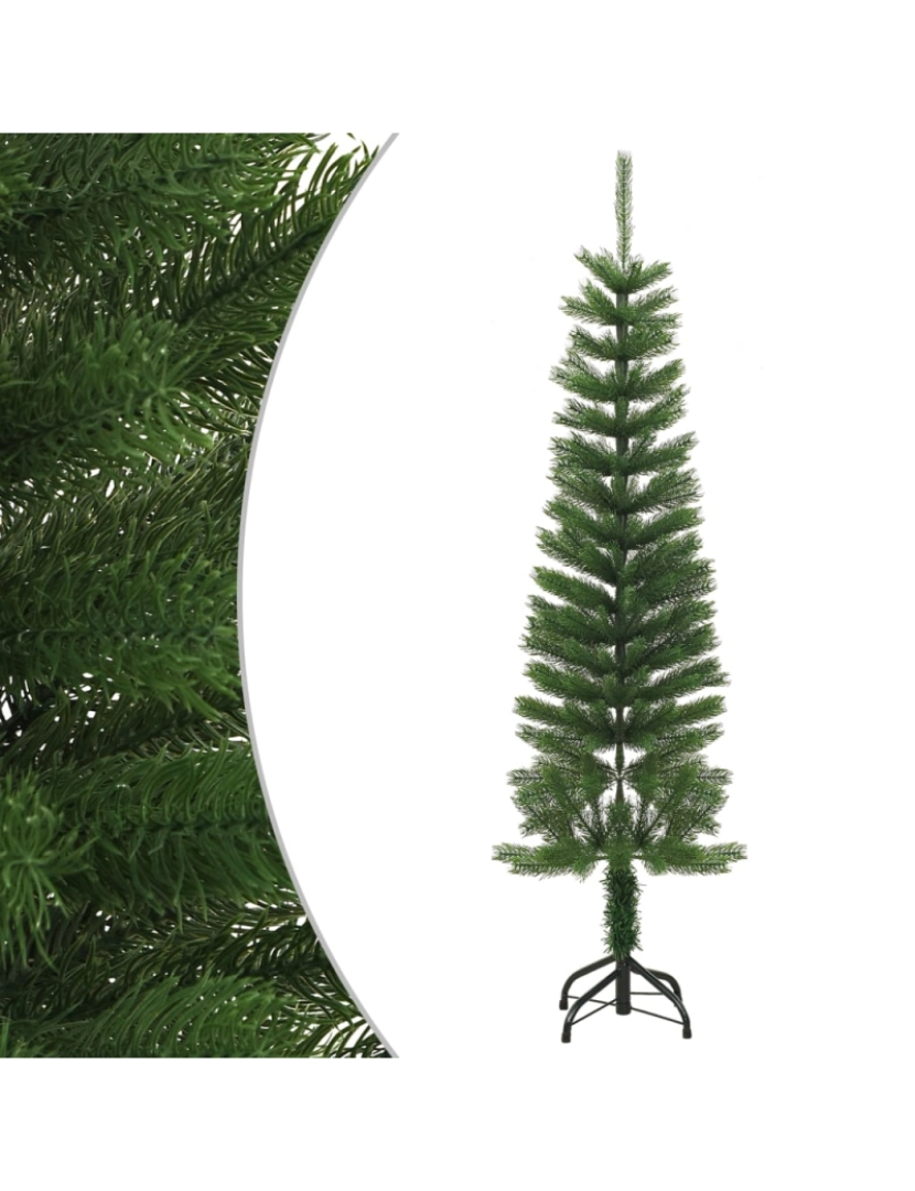 Vidaxl - vidaXL Árvore de Natal artificial fina com suporte PE 150 cm