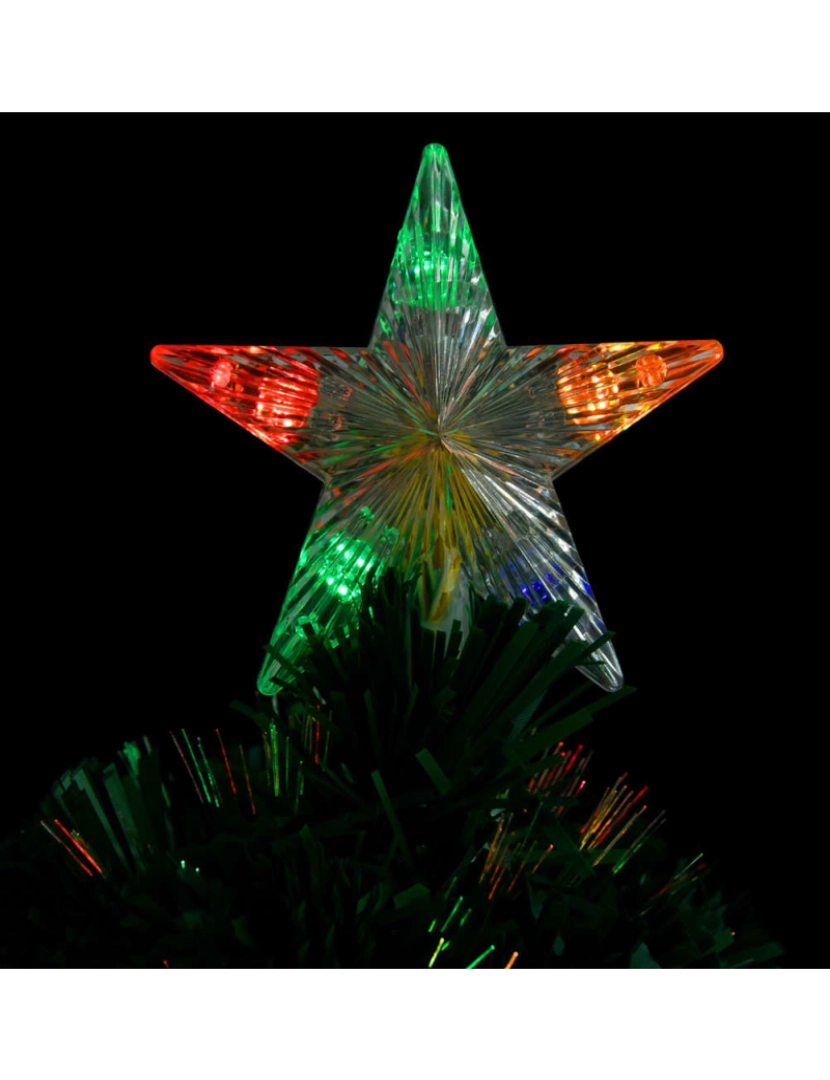 imagem de vidaXL Árvore de Natal pré-iluminada c/ suporte 64 cm fibra ótica5