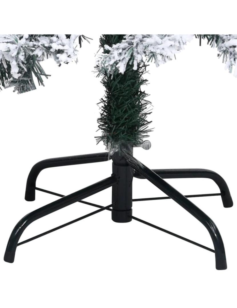 imagem de vidaXL Árvore de Natal artificial com flocos de neve 400 cm PVC verde5