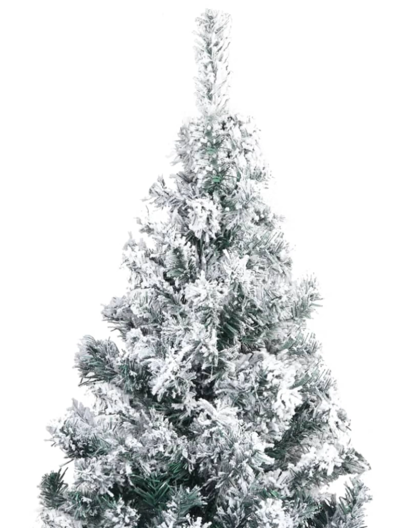 imagem de vidaXL Árvore de Natal artificial com flocos de neve 400 cm PVC verde6