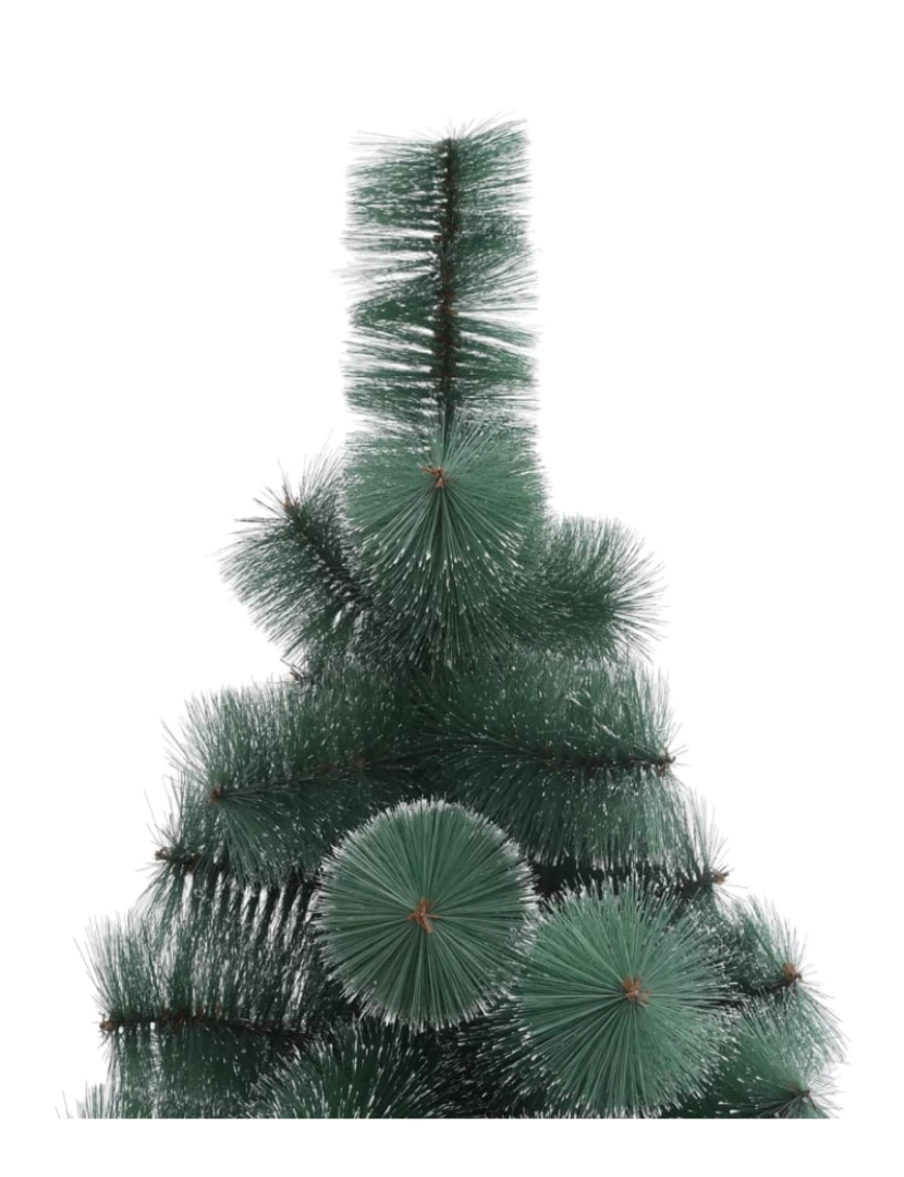 imagem de vidaXL Árvore de Natal artificial com suporte 210 cm PET verde4