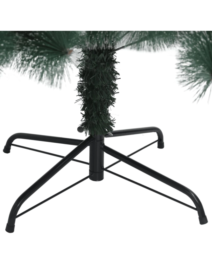 imagem de vidaXL Árvore de Natal artificial com suporte 210 cm PET verde6