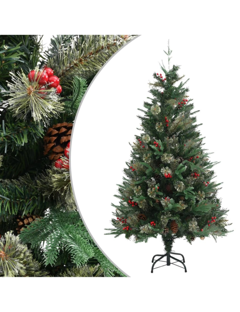 Vidaxl - vidaXL Árvore de Natal com pinhas 150 cm PCV e PE verde