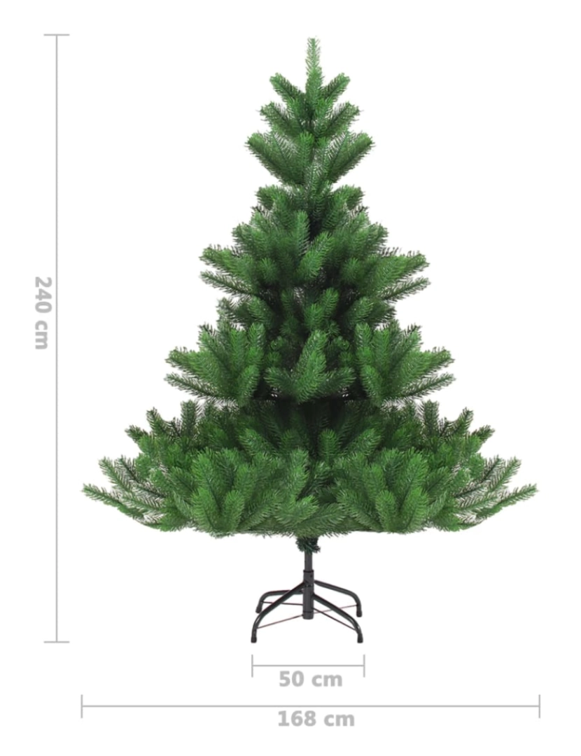 imagem de vidaXL Árvore de Natal artificial 240 cm abeto caucasiano verde9