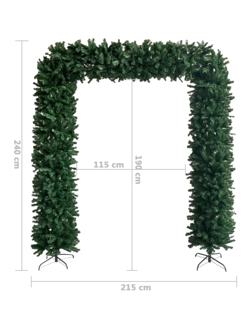 imagem de vidaXL Grinalda de Natal 240 cm verde8