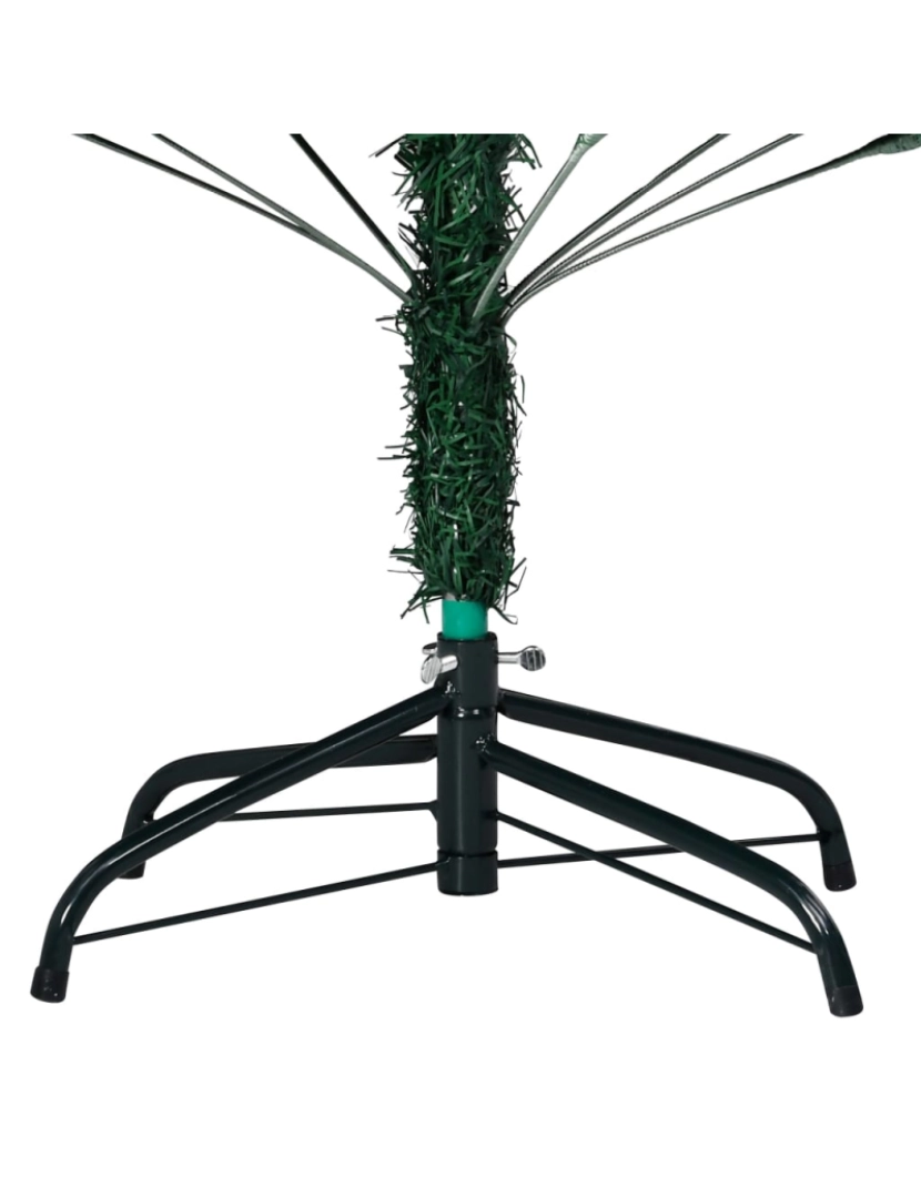 imagem de vidaXL Árvore Natal artificial pré-iluminada c/ bolas 120 cm PVC verde5