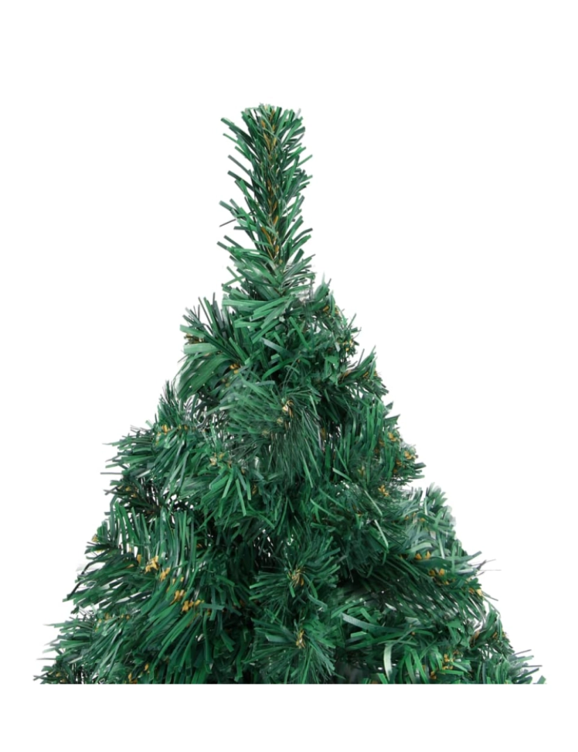 imagem de vidaXL Árvore Natal artificial pré-iluminada c/ bolas 180 cm PVC verde4