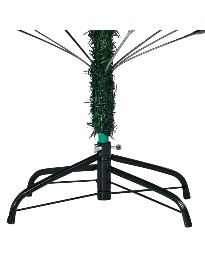 imagem de vidaXL Árvore Natal artificial pré-iluminada c/ bolas 210 cm PVC verde5