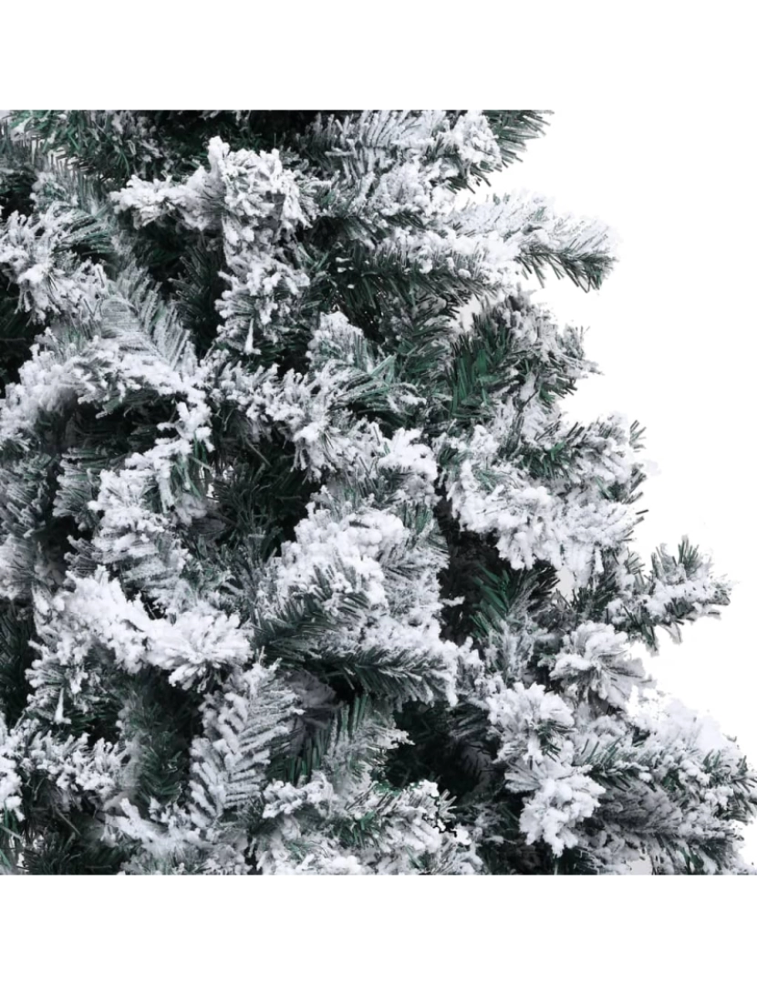 imagem de vidaXL Árvore de Natal artificial c/ luzes LED/bolas/neve 300 cm verde5