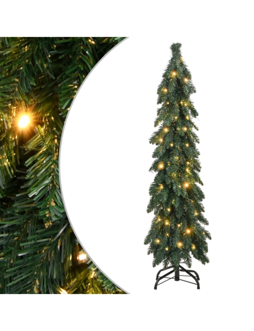 imagem de vidaXL Árvore de Natal artificial pré-iluminada + 80 luzes LED 150 cm2