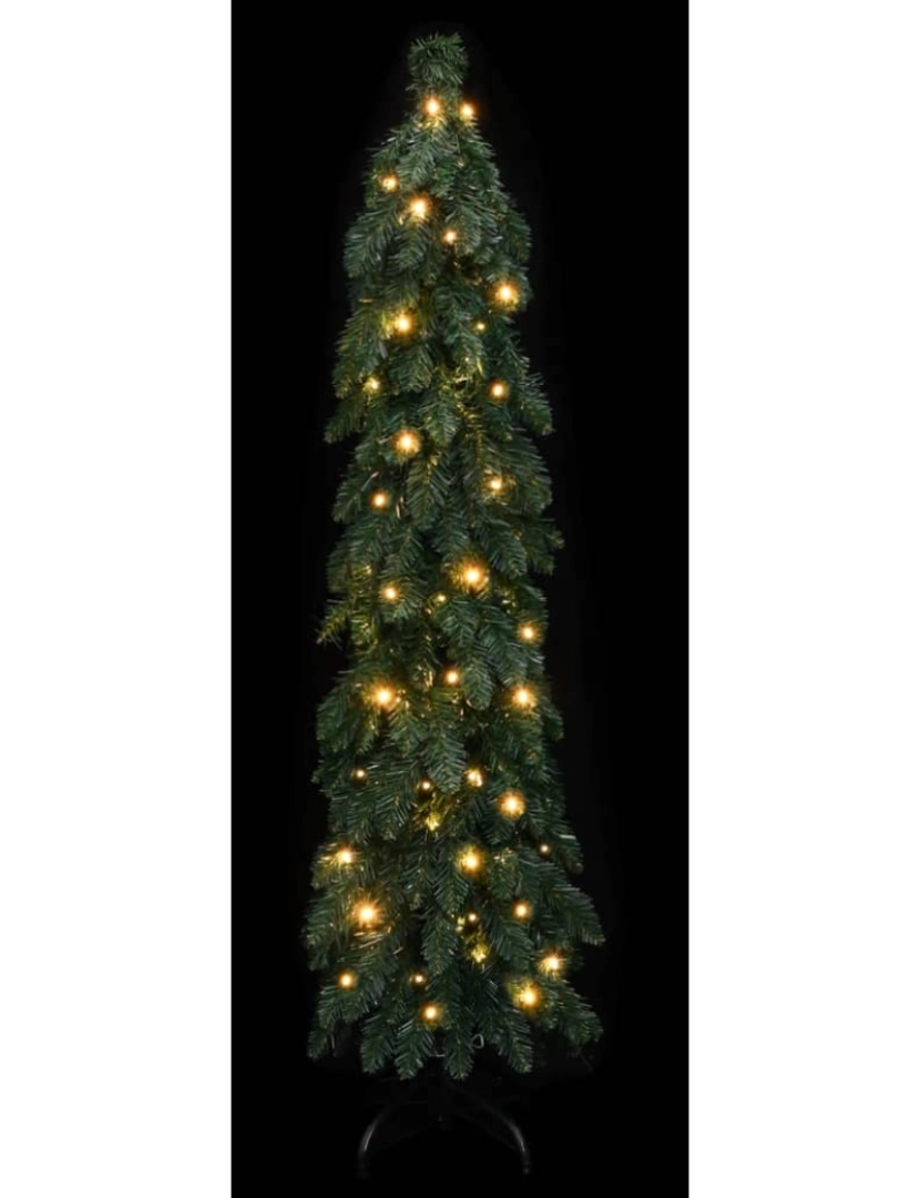 imagem de vidaXL Árvore de Natal artificial pré-iluminada + 80 luzes LED 150 cm3