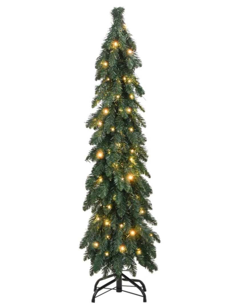 imagem de vidaXL Árvore de Natal artificial pré-iluminada + 80 luzes LED 150 cm4