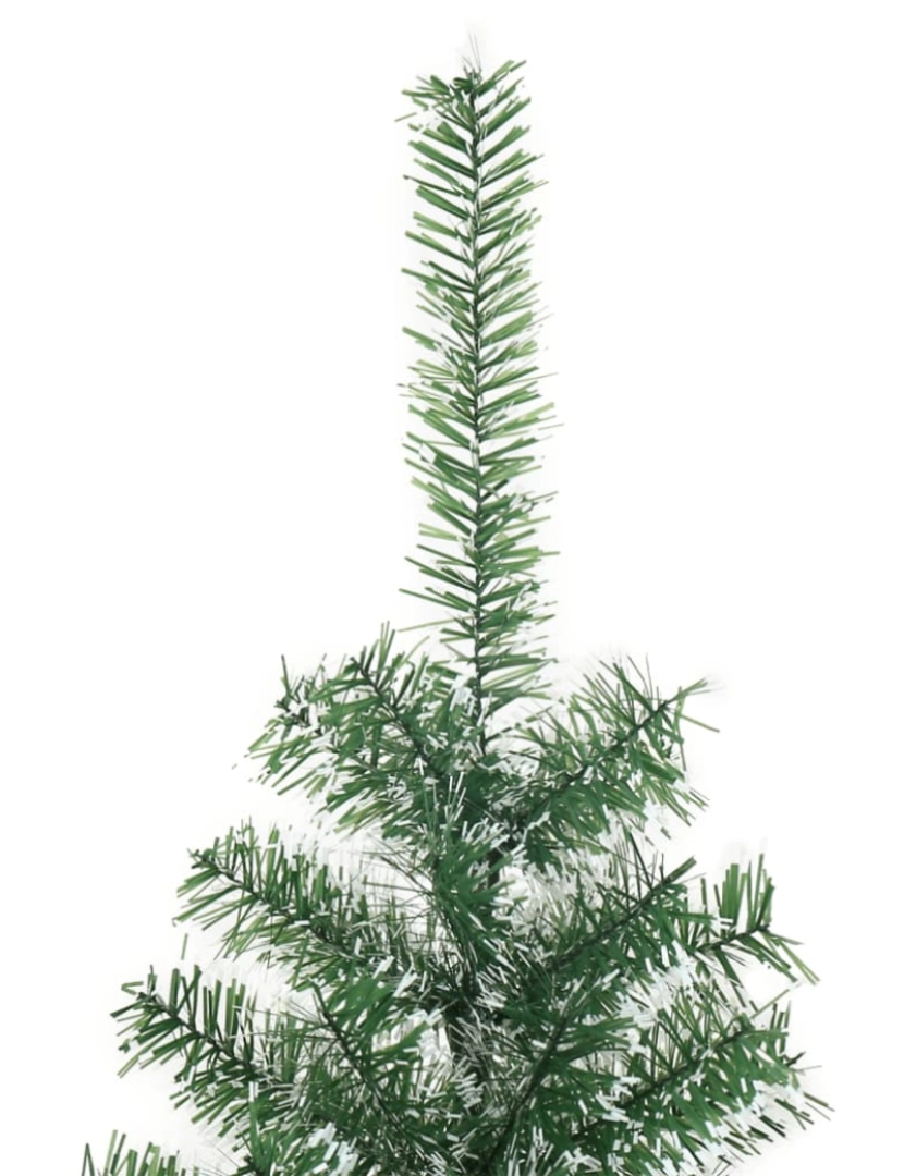 imagem de vidaXL Árvore de Natal artificial c/ flocos de neve 210 cm verde4