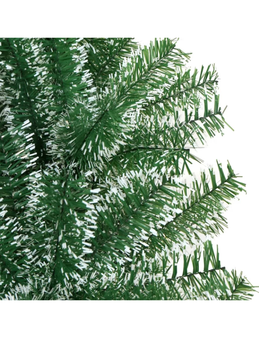 imagem de vidaXL Árvore de Natal artificial c/ flocos de neve 210 cm verde5