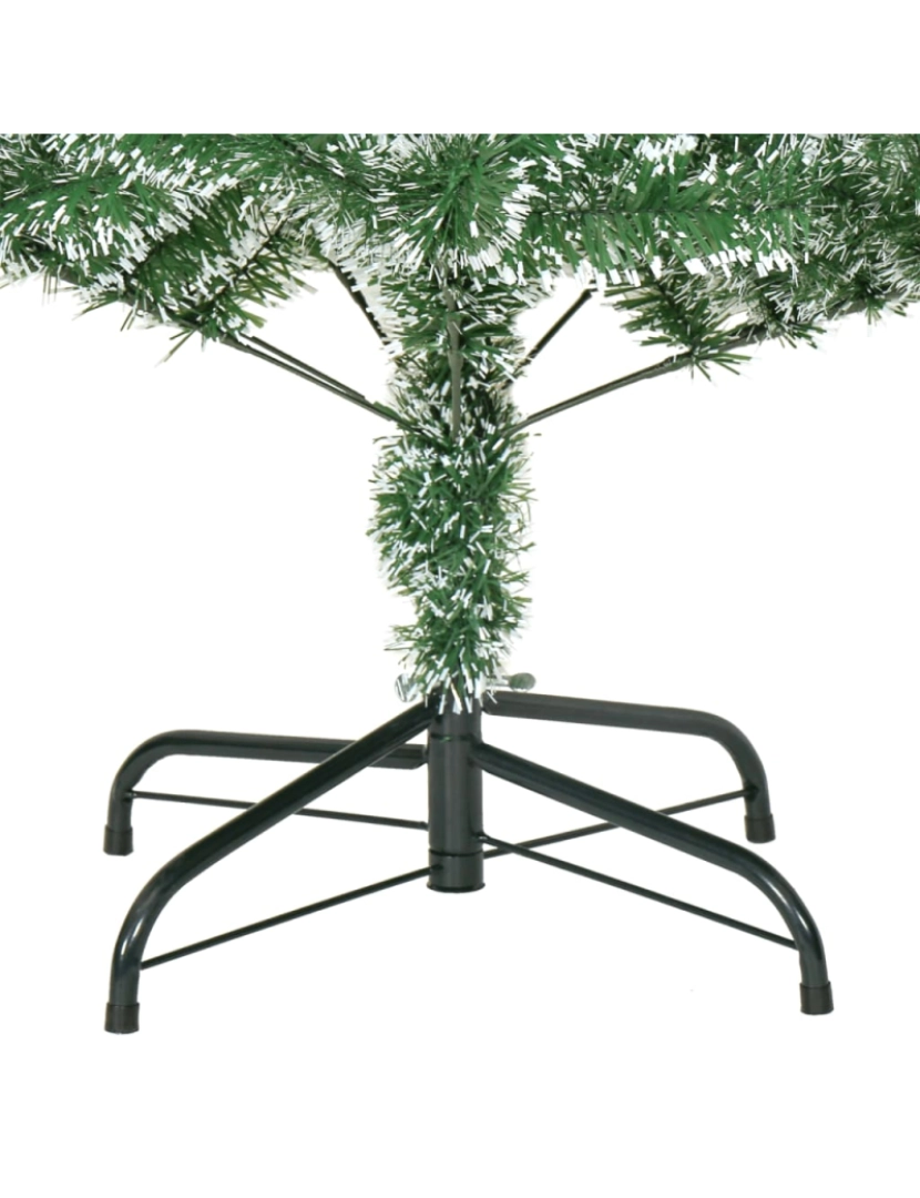 imagem de vidaXL Árvore de Natal artificial c/ flocos de neve 210 cm verde6