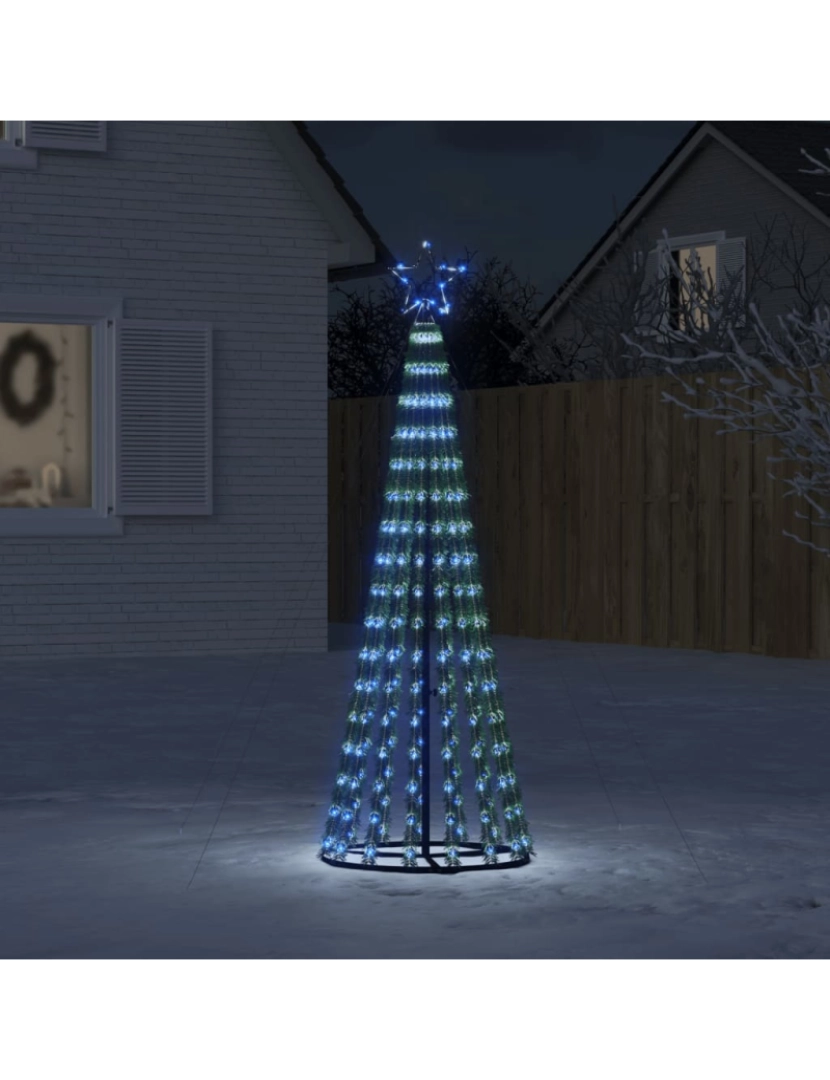 Vidaxl - vidaXL Árvore de Natal luminosa em cone 275 luzes LED 180 cm azul