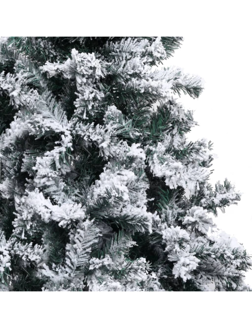 imagem de vidaXL Árvore de Natal artificial c/ flocos de neve 240 cm PVC verde5