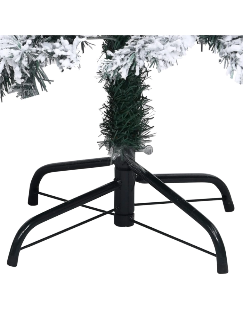 imagem de vidaXL Árvore de Natal artificial c/ flocos de neve 240 cm PVC verde6