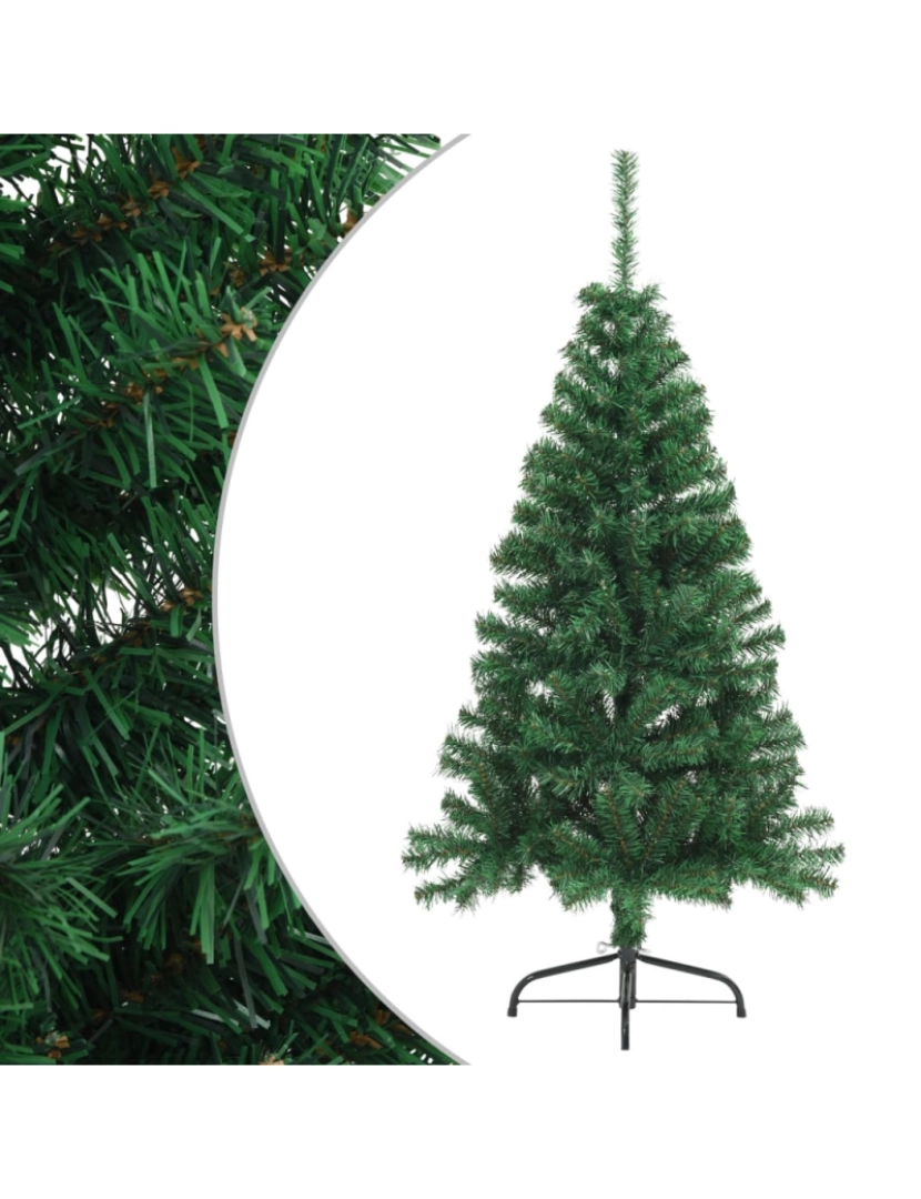 Vidaxl - vidaXL Meia árvore de Natal artificial com suporte 150 cm PVC verde