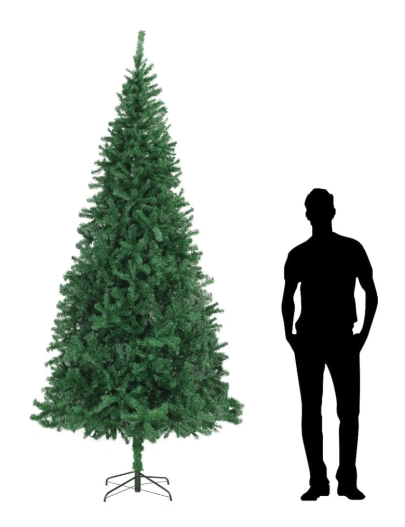 imagem de vidaXL Árvore de Natal artificial 300 cm verde1