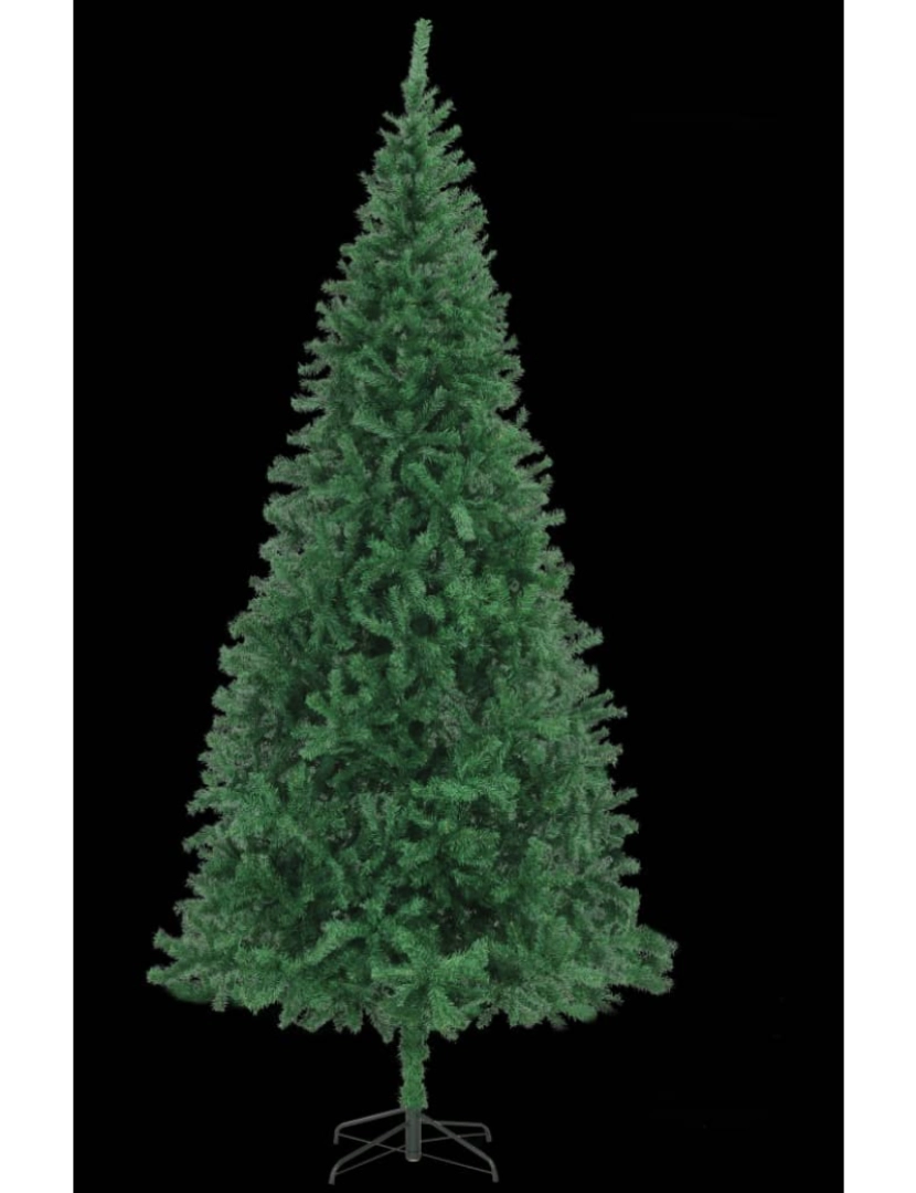 imagem de vidaXL Árvore de Natal artificial 300 cm verde4