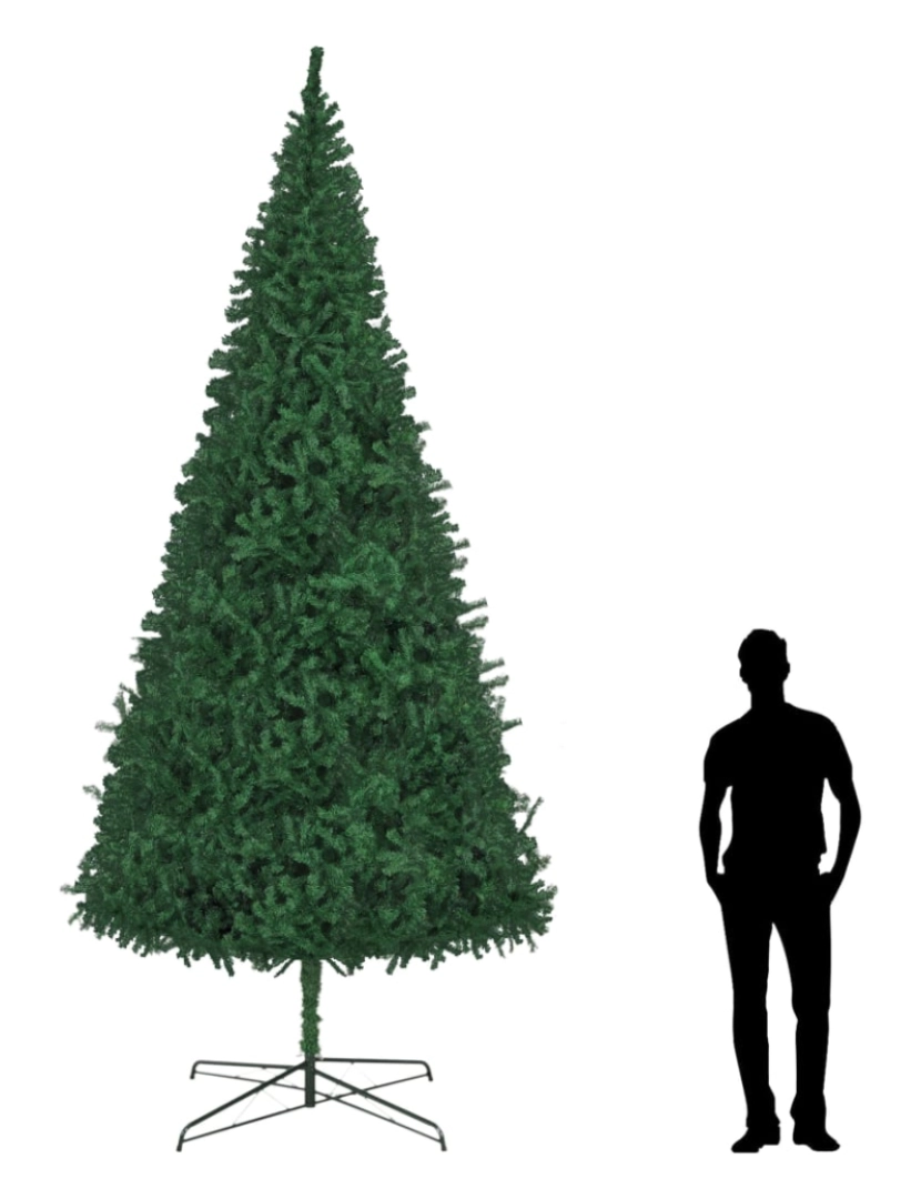 imagem de vidaXL Árvore de natal artificial 400 cm verde2