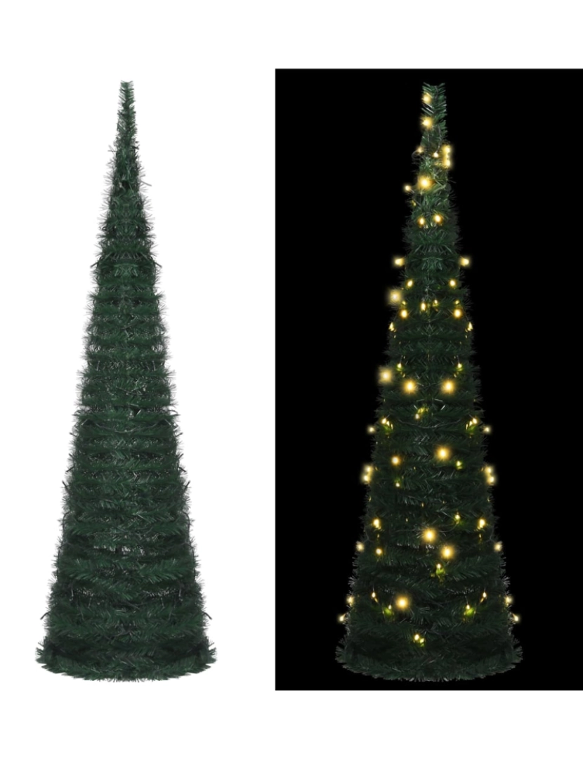 Vidaxl - vidaXL Árvore Natal pop-up artificial pré-iluminada 150 cm verde