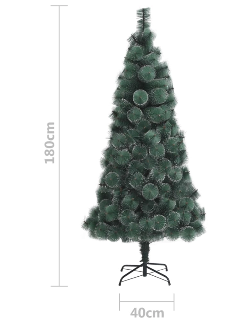 imagem de vidaXL Árvore de Natal artificial com suporte 180 cm PET verde8