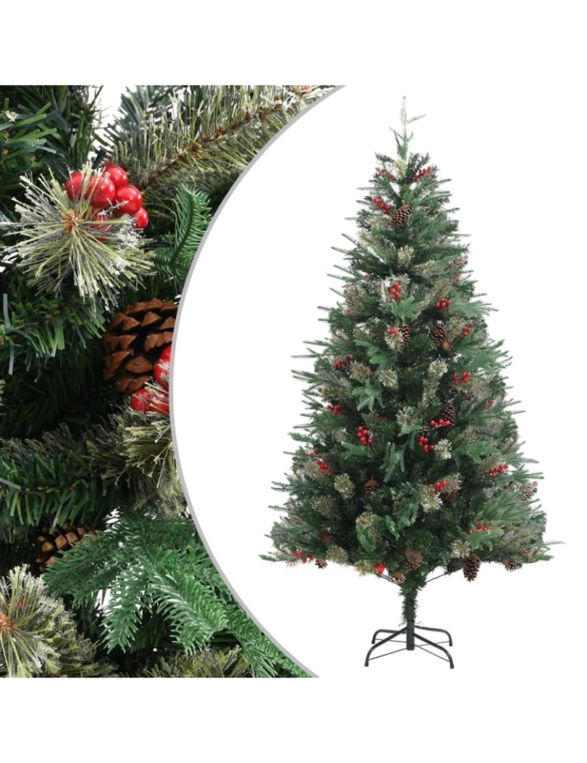 Vidaxl - vidaXL Árvore de Natal com pinhas 195 cm PVC e PE verde