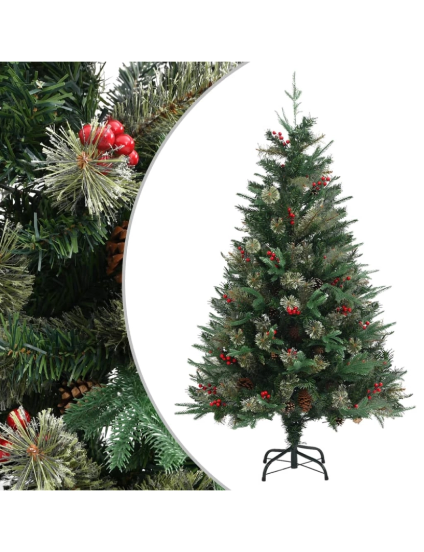 Vidaxl - vidaXL Árvore de Natal com pinhas 120 cm PVC e PE verde