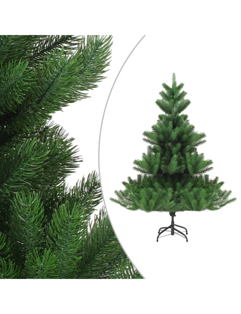 imagem de vidaXL Árvore de Natal artificial 210 cm abeto caucasiano verde4